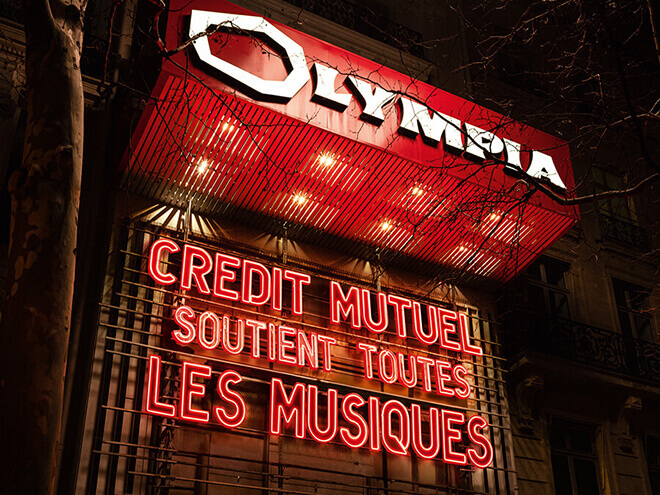 Crédit Mutuel soutient toutes les musiques - Olympia