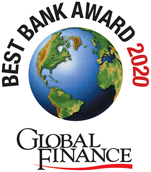 Best Bank Award 2020 - Global Finance