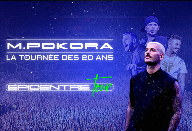 Le crédit Mutuel donne le LA - M. Pokora - La trounée des 20 ans - Epicentre Tour - Logos : TF1 - Crédit Mutuel - Arachnée productions - MP - M6 - NRJ HIT Music only